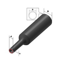 142 Stk. Schrumpfschlauch Set Polybag Schwarz