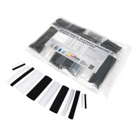 142 Stk. Schrumpfschlauch Set Polybag Transparent/Schwarz