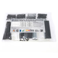 142 Stk. Schrumpfschlauch Set Polybag Transparent/Schwarz