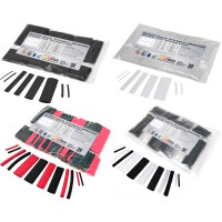 142 Stk. Schrumpfschlauch Set Polybag Transparent/Schwarz