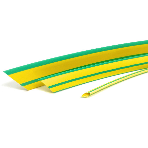 Schrumpfschlauch 2:1 Erdung (gelb/grün) Ø10mm 1 Meter
