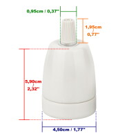 E27 Keramik Fassung mit Zugentlastung 4 Stück