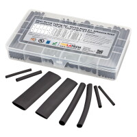 142-tlg. Schrumpfschlauch Set Box Schwarz 3:1 mit Kleber