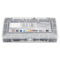 142-tlg. Schrumpfschlauch Set Box Schwarz 3:1 mit Kleber