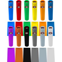 Grafik, welche PVC Schrumpfschläuche in den unterschiedlichsten Farben darstellt.