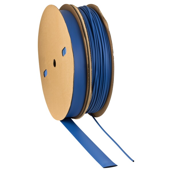 Schrumpfschlauch 3:1 mit Kleber Blau Ø30mm 10 Meter