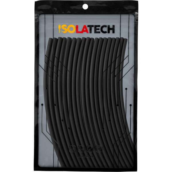 Schrumpfschlauch mit Kleber Set Ø3mm 3,6Meter schwarz 3:1 in 18Stk x 20cm