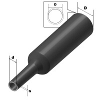 Schrumpfschlauch mit Kleber Set Ø3mm 3,6Meter schwarz 3:1 in 18Stk x 20cm