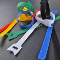 100 x Klettkabelbinder 5 Farben 150mm x 12mm