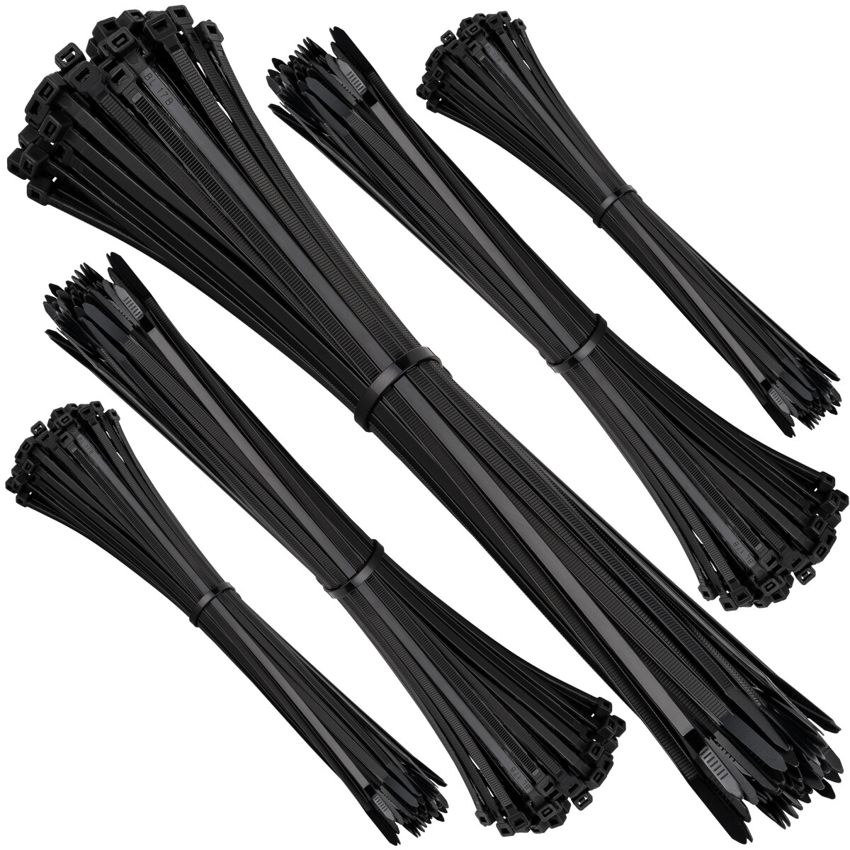 TIMCO CTMIX200 Kabelbinder-Set – 200 Stück, Verschiedene Größen In Schwarz & Natur