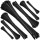 650Stk Kabelbinder Set Schwarz 100/150/200/250/300/370/450mm x 2,5/3,6/4,8/7,6mm