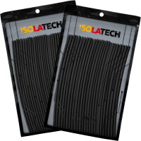 Schrumpfschlauch 2:1 Set schwarz Ø1mm 30x20cm + Ø2mm 25x20cm
