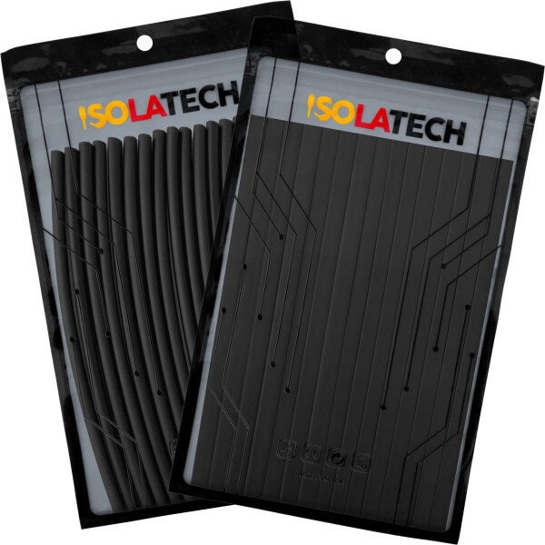 Schrumpfschlauch 2:1 Set schwarz Ø5mm 18x20cm + Ø8mm 15x20cm