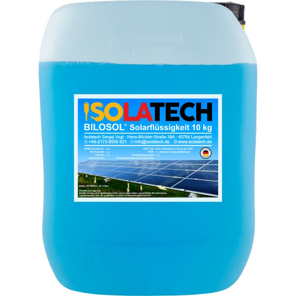 Solarflüssigkeit Bilosol® -30 °C Blau 10kg