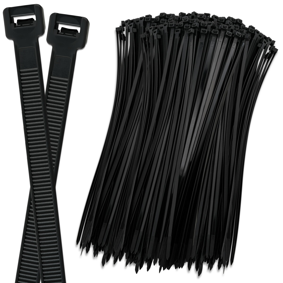 Kabelbinder schwarz 12,4x 730mm 100 Stück Kabelstraps - Industrie