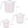 Messbecher Kunststoff 0,25l 0,5l 1,0l transparent Set
