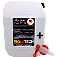 Glycerin 99,5% geprüft 99,98% rein  s. Zertifikat 10L-Kanister mit Ausgießhahn SABEU FLUXX AH23/51 HF (Inhalt 12kg)