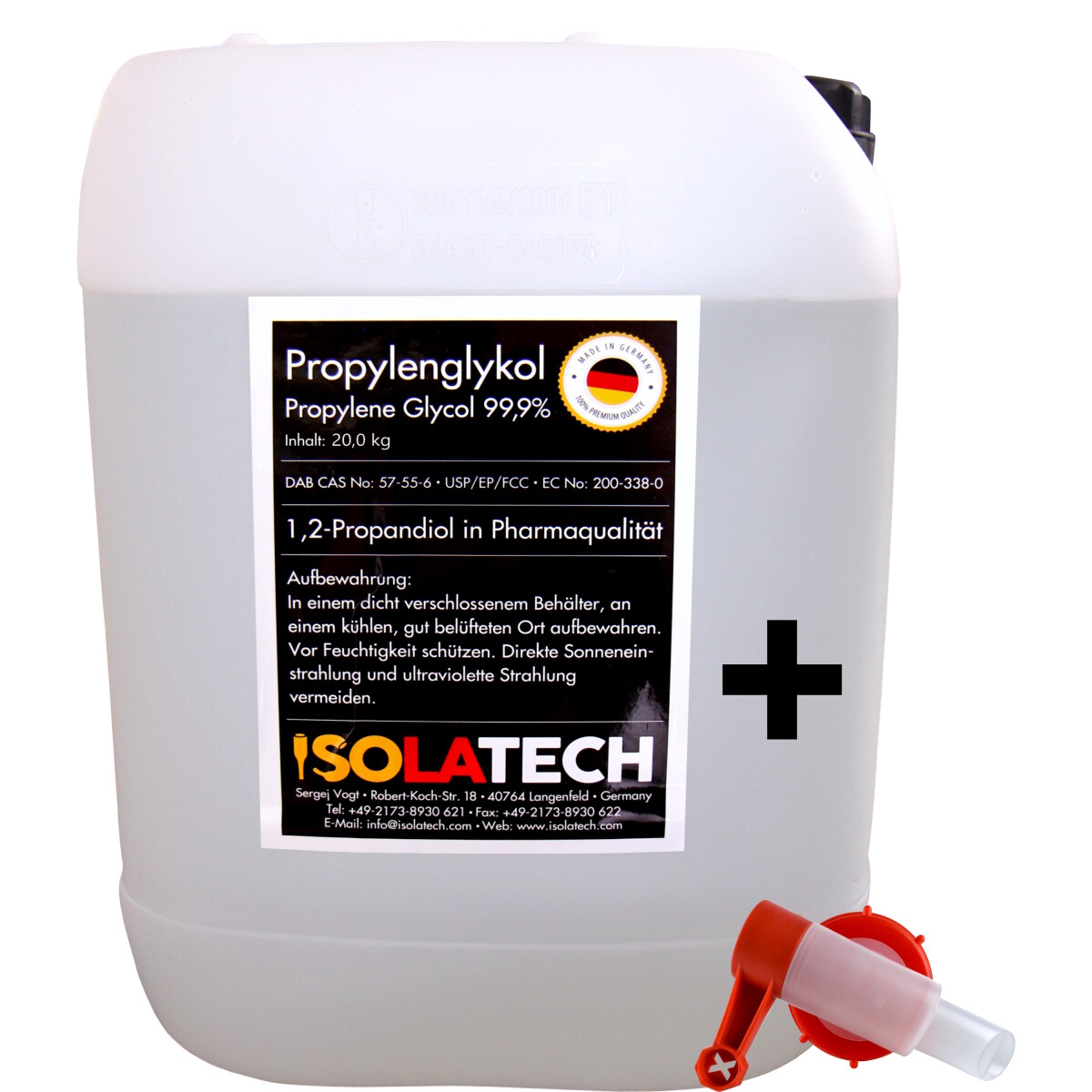 Nanoprotect Propylenglycol 99,7% – 1kg Pharmaqualität, E1520, Made In Germany