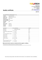 Dokument welches belegt, dass das Silica Gel lebensmittelecht ist.