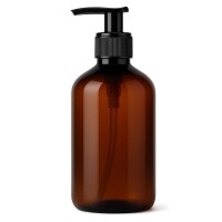Grafik einer Flasche mit integrierter Dosierpumpe.