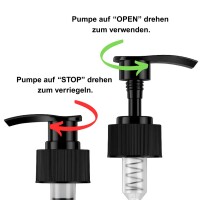 Dosierpumpe mit 28/410 Gewinde in Schwarz/Hochglanz
