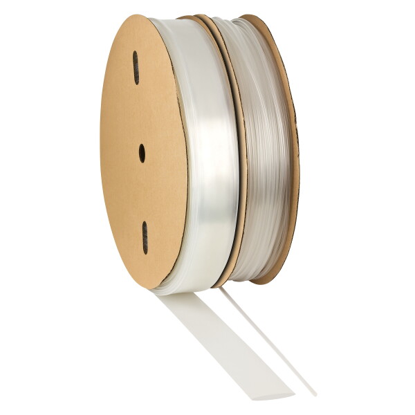 Transparente Schrumpfschläuche mit einem Schrumpfverhältnis von 2:1 in verschiedenen Längen und Durchmessern.