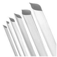 Frontalansicht mehrerer Schrumpfschläuche, welche deren runde Öffnungen zeigt.