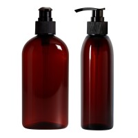 Nachfüllbare, braune 500ml Flaschen mit Pumspendern...